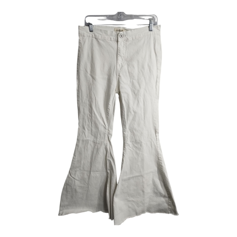 Umgee Flare Bell Bottom‎ High Rise Festival Hippie 70's Y2K Neutral Jeans 9